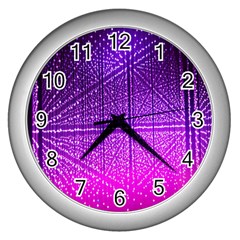Pattern Light Color Structure Wall Clocks (silver) 