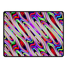 Multi Color Wave Abstract Pattern Double Sided Fleece Blanket (small)  by Simbadda