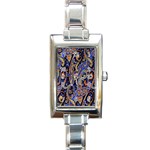 Pattern Color Design Texture Rectangle Italian Charm Watch Front