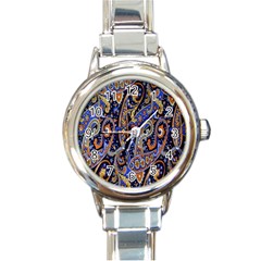 Pattern Color Design Texture Round Italian Charm Watch