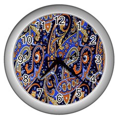 Pattern Color Design Texture Wall Clocks (silver) 