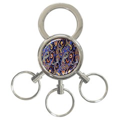 Pattern Color Design Texture 3-Ring Key Chains