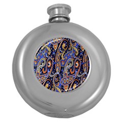 Pattern Color Design Texture Round Hip Flask (5 Oz) by Simbadda