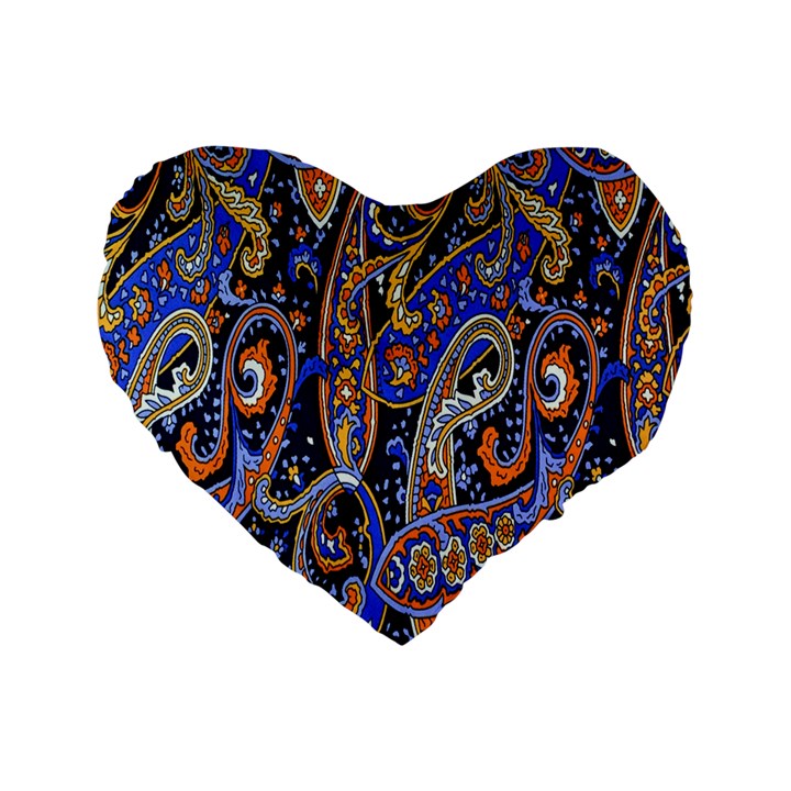 Pattern Color Design Texture Standard 16  Premium Heart Shape Cushions