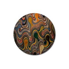 Swirl Colour Design Color Texture Magnet 3  (round) by Simbadda