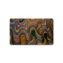 Swirl Colour Design Color Texture Magnet (name Card) by Simbadda