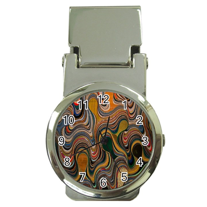 Swirl Colour Design Color Texture Money Clip Watches