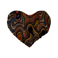 Swirl Colour Design Color Texture Standard 16  Premium Heart Shape Cushions by Simbadda