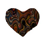 Swirl Colour Design Color Texture Standard 16  Premium Flano Heart Shape Cushions Front