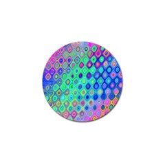 Background Texture Pattern Colorful Golf Ball Marker (4 Pack) by Simbadda