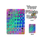 Background Texture Pattern Colorful Playing Cards 54 (Mini)  Front - Club9