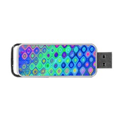 Background Texture Pattern Colorful Portable Usb Flash (two Sides) by Simbadda