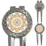 Intricate Flower Star 3-in-1 Golf Divots Front