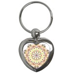 Intricate Flower Star Key Chains (Heart)  Front