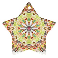 Intricate Flower Star Star Ornament (two Sides) by Alisyart