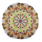 Intricate Flower Star Large 18  Premium Round Cushions Front