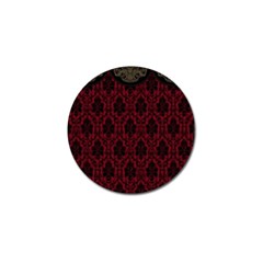 Elegant Black And Red Damask Antique Vintage Victorian Lace Style Golf Ball Marker (4 Pack)