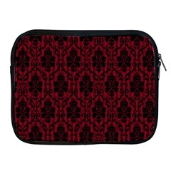 Elegant Black And Red Damask Antique Vintage Victorian Lace Style Apple Ipad 2/3/4 Zipper Cases by yoursparklingshop