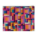 Abstract Background Geometry Blocks Cosmetic Bag (XL) Back