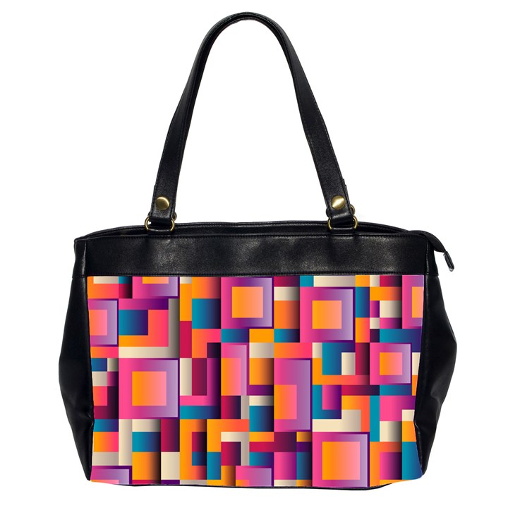 Abstract Background Geometry Blocks Office Handbags (2 Sides) 