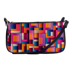 Abstract Background Geometry Blocks Shoulder Clutch Bags