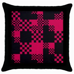 Cube Square Block Shape Creative Throw Pillow Case (black) by Simbadda