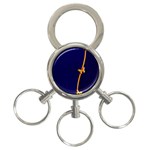 Greeting Card Invitation Blue 3-Ring Key Chains Front