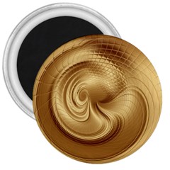 Gold Background Texture Pattern 3  Magnets by Simbadda