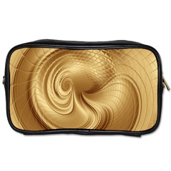 Gold Background Texture Pattern Toiletries Bags 2-side by Simbadda