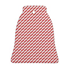 Pattern Red White Background Bell Ornament (two Sides)