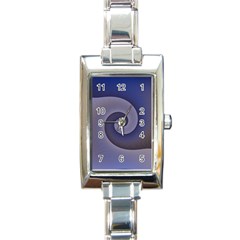 Logo Wave Design Abstract Rectangle Italian Charm Watch by Simbadda