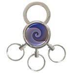 Logo Wave Design Abstract 3-Ring Key Chains Front