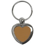 Pattern Honeycomb Pattern Brown Key Chains (Heart)  Front