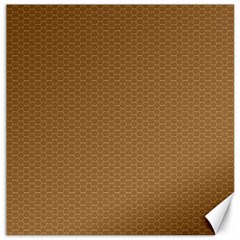 Pattern Honeycomb Pattern Brown Canvas 12  X 12   by Simbadda