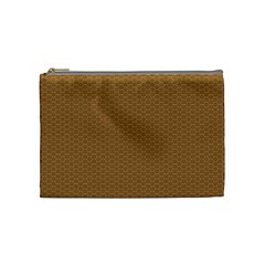 Pattern Honeycomb Pattern Brown Cosmetic Bag (medium)  by Simbadda