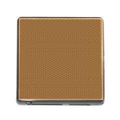 Pattern Honeycomb Pattern Brown Memory Card Reader (square) by Simbadda