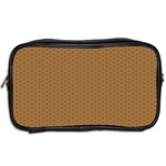 Pattern Honeycomb Pattern Brown Toiletries Bags 2-Side Back