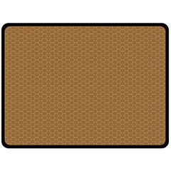 Pattern Honeycomb Pattern Brown Fleece Blanket (large)  by Simbadda