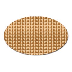 Pattern Gingerbread Brown Oval Magnet by Simbadda