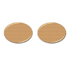 Pattern Gingerbread Brown Cufflinks (oval) by Simbadda