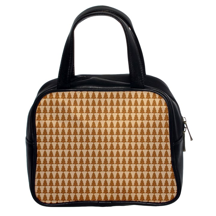 Pattern Gingerbread Brown Classic Handbags (2 Sides)