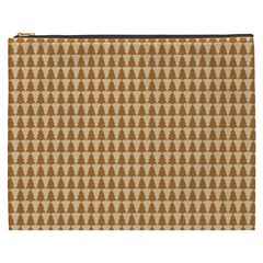 Pattern Gingerbread Brown Cosmetic Bag (xxxl)  by Simbadda