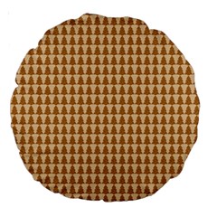 Pattern Gingerbread Brown Large 18  Premium Round Cushions by Simbadda