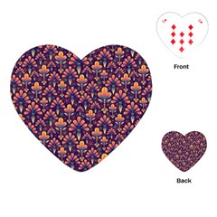 Abstract Background Floral Pattern Playing Cards (heart)  by Simbadda