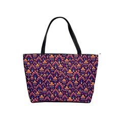 Abstract Background Floral Pattern Shoulder Handbags by Simbadda