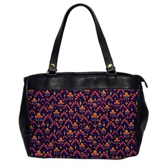 Abstract Background Floral Pattern Office Handbags by Simbadda