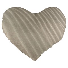 Sand Pattern Wave Texture Large 19  Premium Flano Heart Shape Cushions by Simbadda