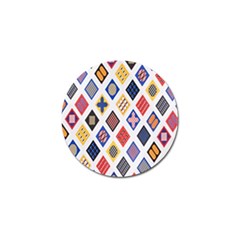 Plaid Triangle Sign Color Rainbow Golf Ball Marker (10 Pack) by Alisyart