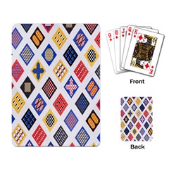 Plaid Triangle Sign Color Rainbow Playing Card