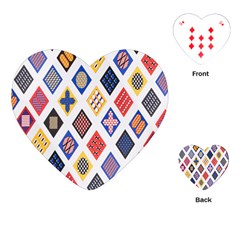 Plaid Triangle Sign Color Rainbow Playing Cards (heart)  by Alisyart